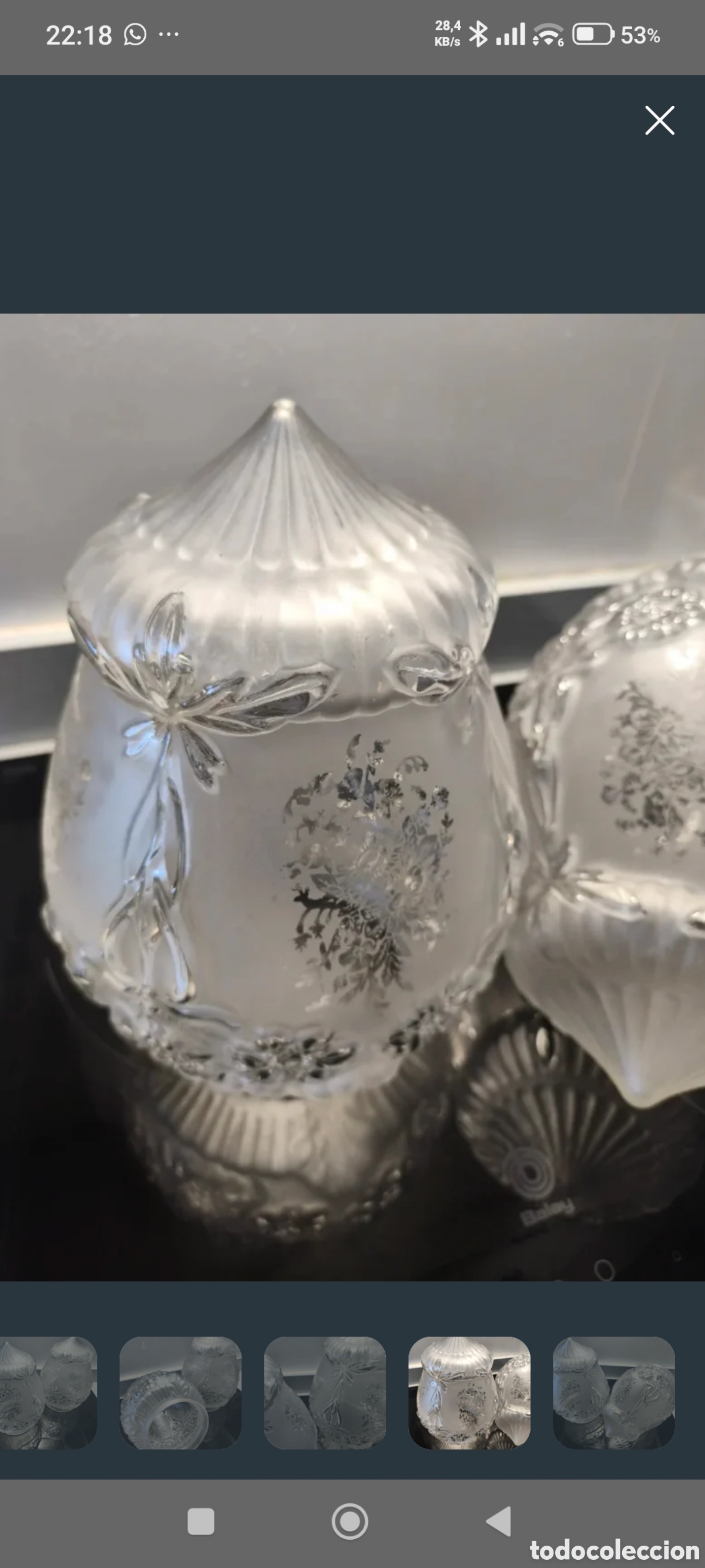 Oggetti Antichi: Tulipas grandes cristal tallado