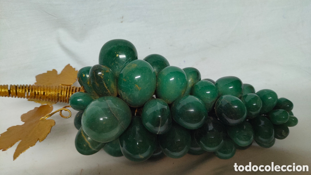 Antig&uuml;edades: RACIMO DE UVAS EN JADE NATURAL.ONIX.VERDE. - Foto 6
