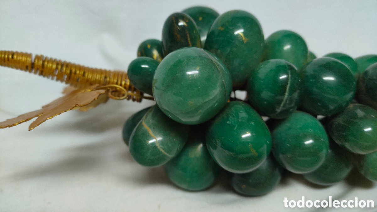 Antig&uuml;edades: RACIMO DE UVAS EN JADE NATURAL.ONIX.VERDE. - Foto 7