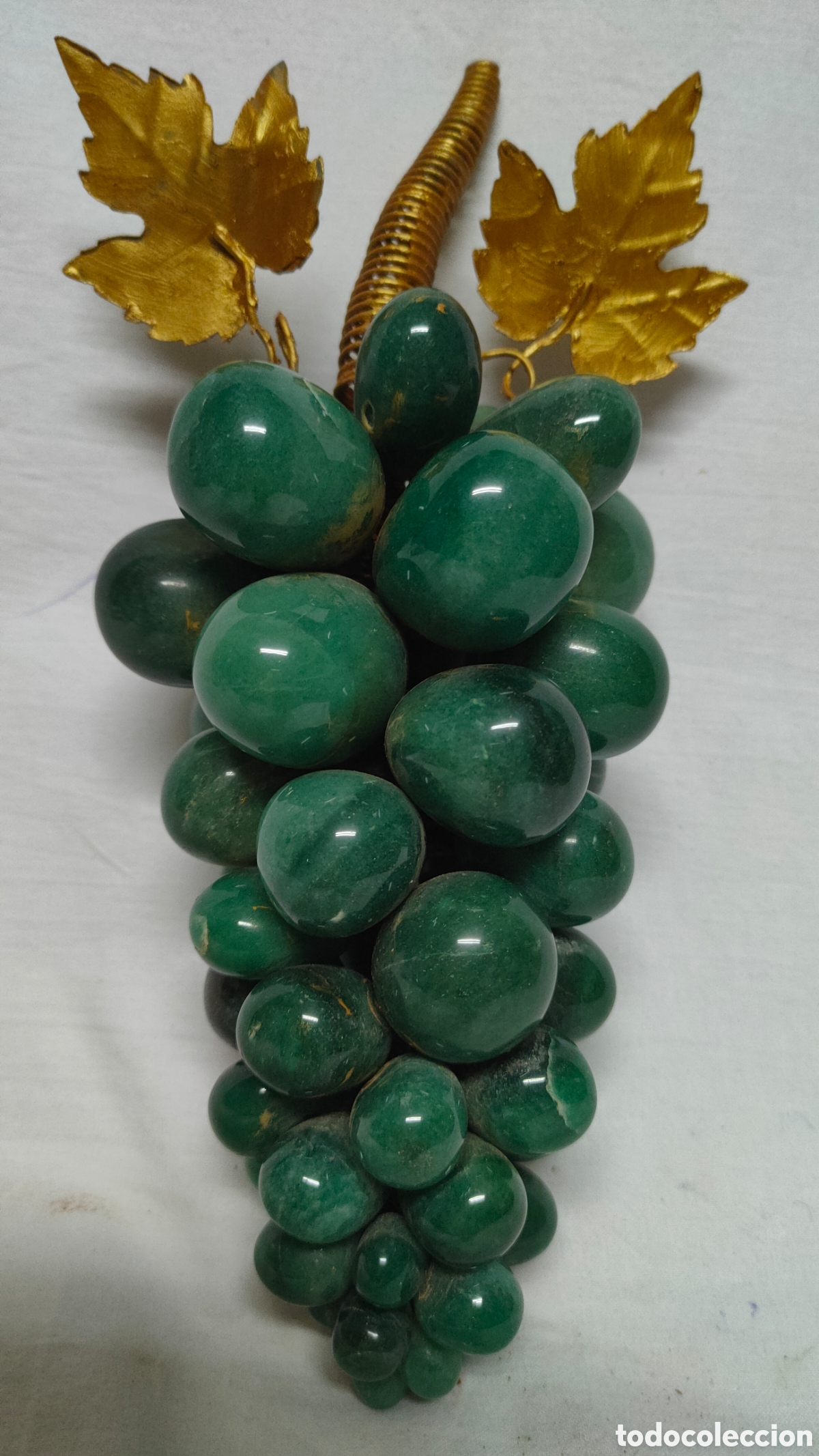 Antig&uuml;edades: RACIMO DE UVAS EN JADE NATURAL.ONIX.VERDE. - Foto 8