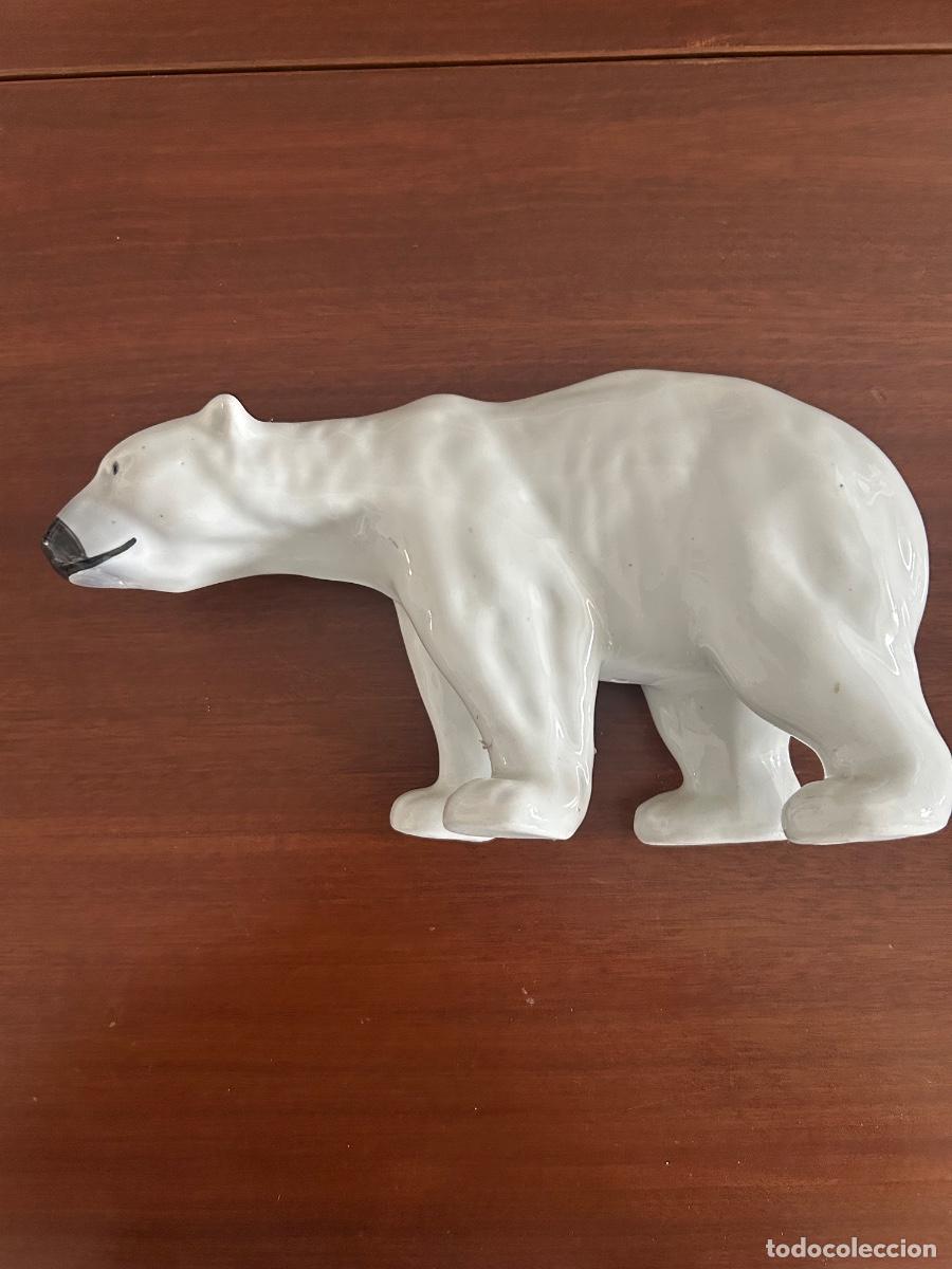Antig&uuml;edades: Oso polar de porcelana checoslovaca a&ntilde;os 1920-30 (JUDIKA)