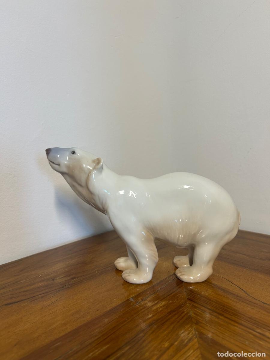 Antig&uuml;edades: Oso polar de porcelana Bing & Gr&oslash;ndahl n&ordm; 1692 - Dinamarca
