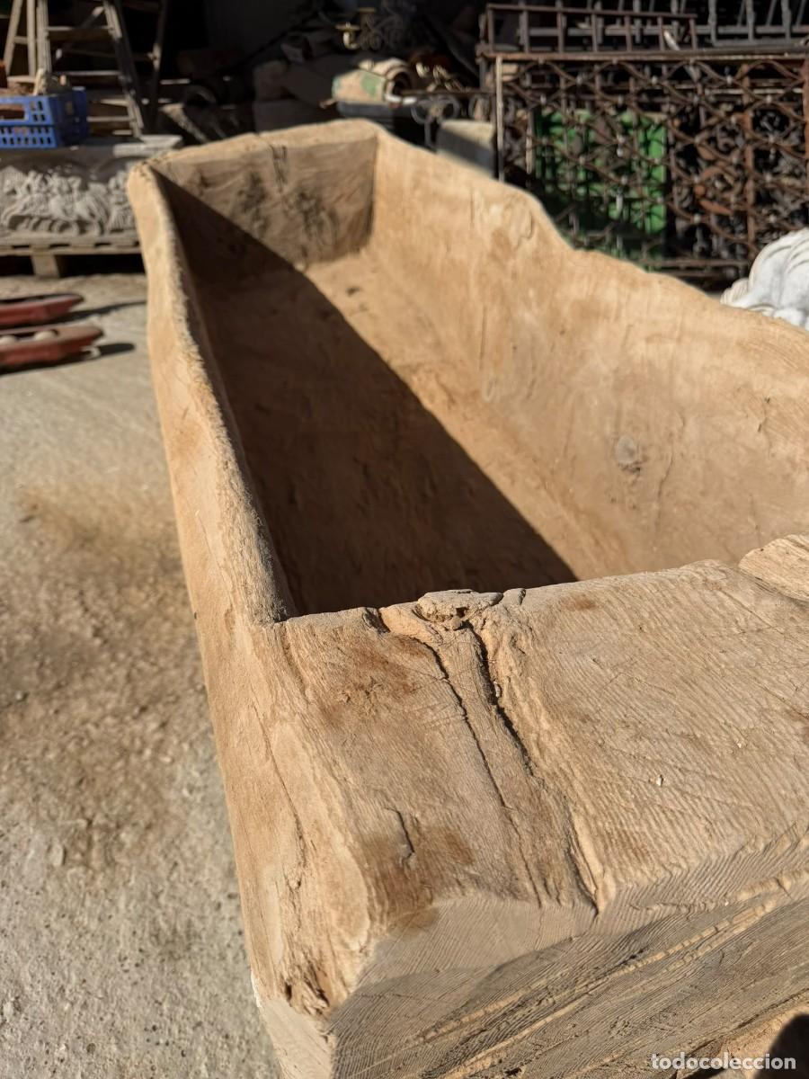 Antig&uuml;edades: Gran pil&oacute;n de madera (de una sola pieza). - Foto 4