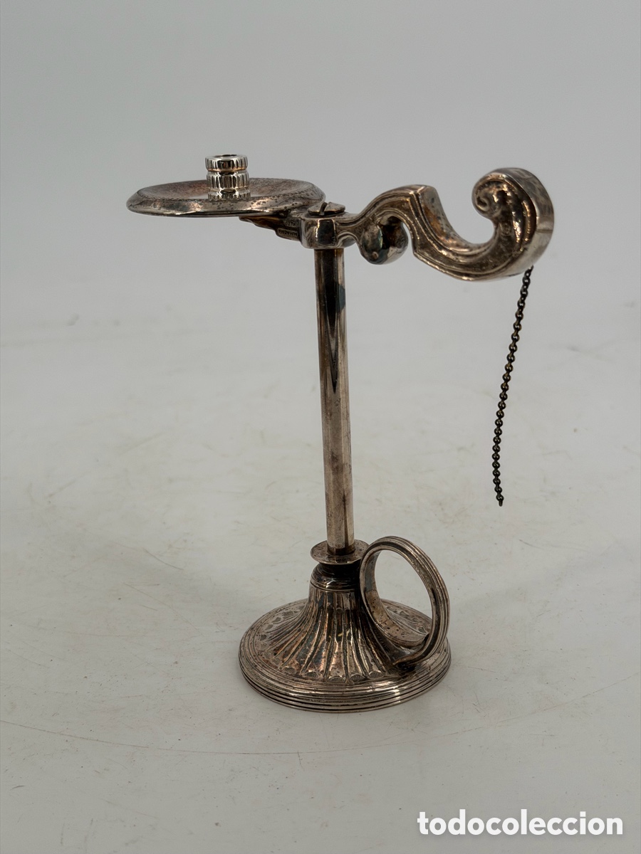 Antig&uuml;edades: Antiguo Candelabro de Mano Plateado - Foto 4