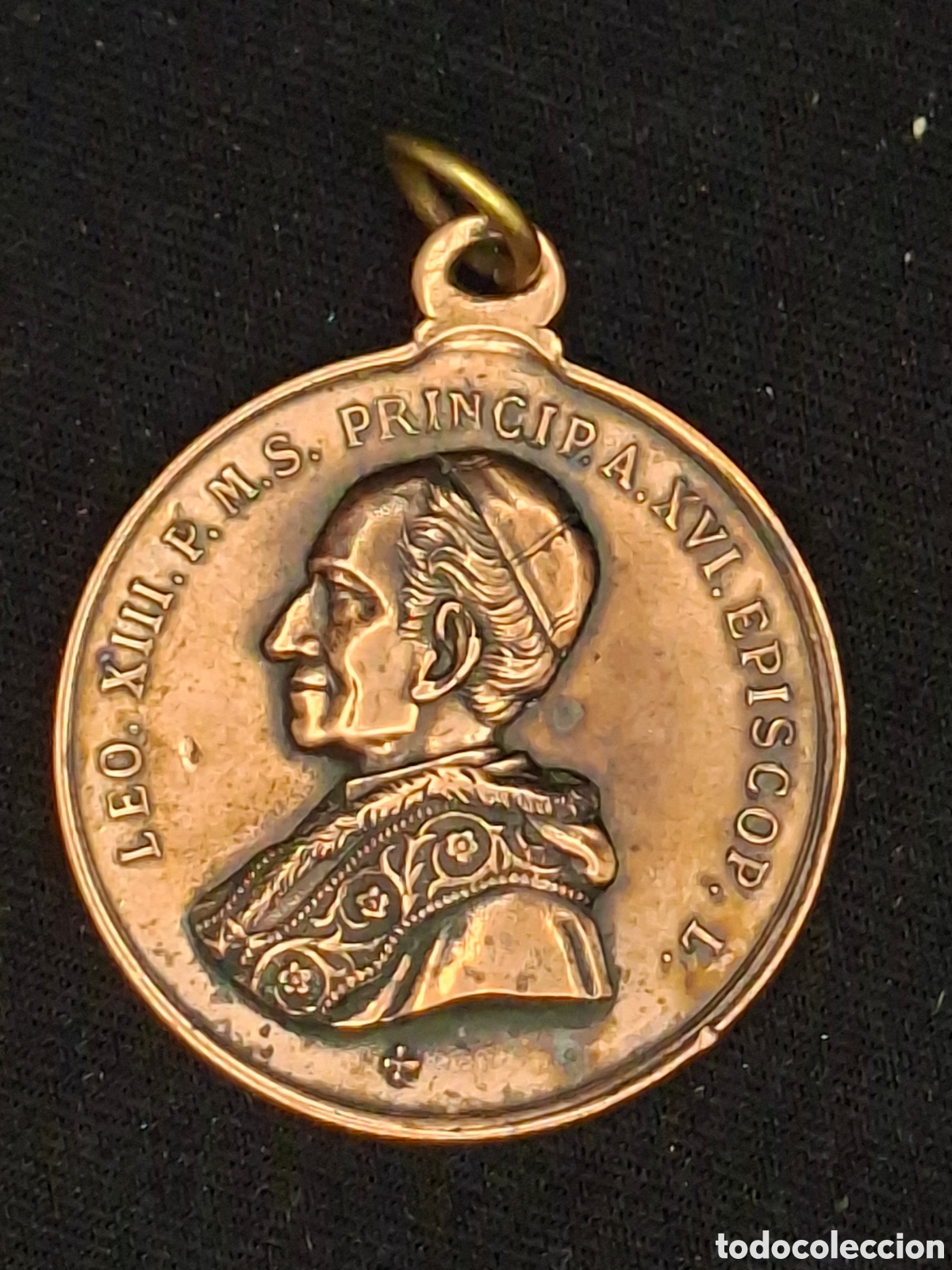 Antig&uuml;edades: Medalla 1893 del papa Le&oacute;n XIII. COLOR COBRIZO. MTC6
