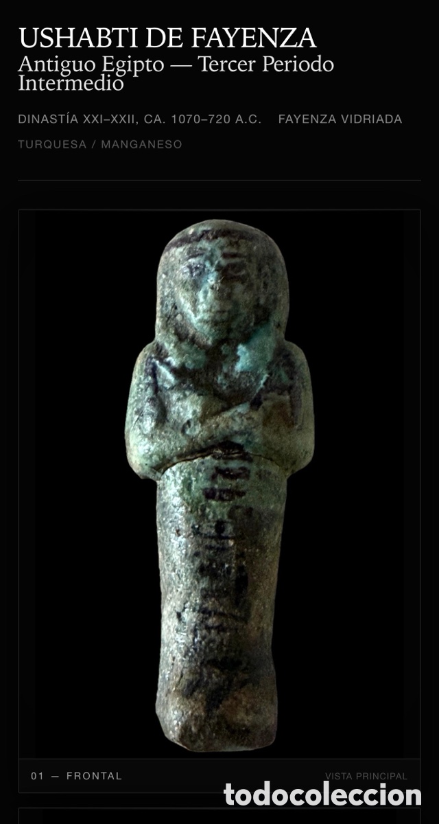 Antig&uuml;edades: Ushabti Azul-Cobalto - Foto 13