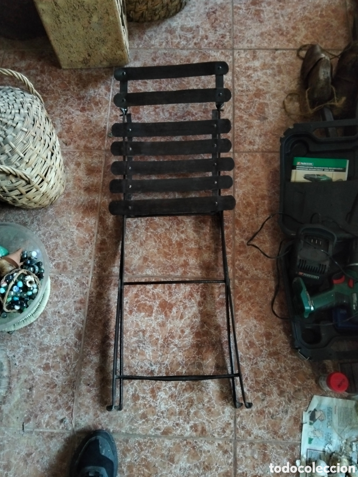 Antig&uuml;edades: SILLA ANTIGUA DE HIERRO - Foto 2
