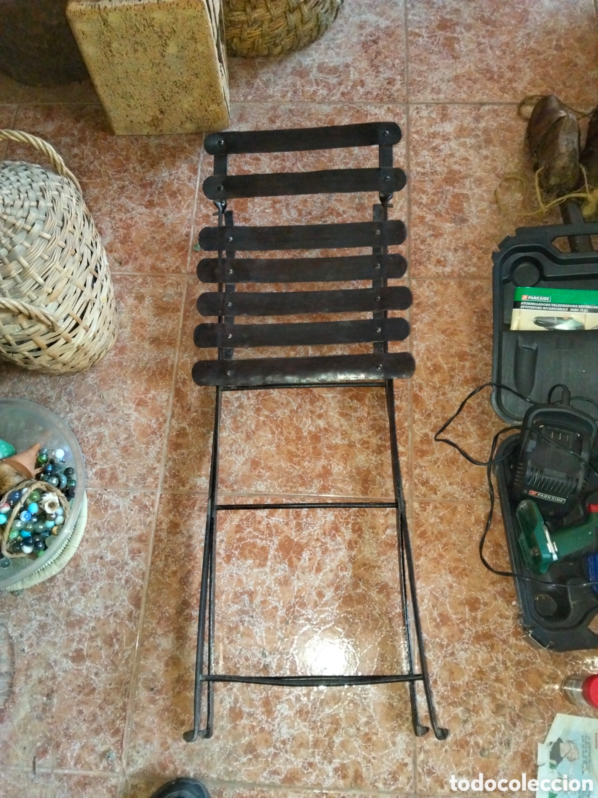 Antig&uuml;edades: SILLA ANTIGUA DE HIERRO - Foto 3