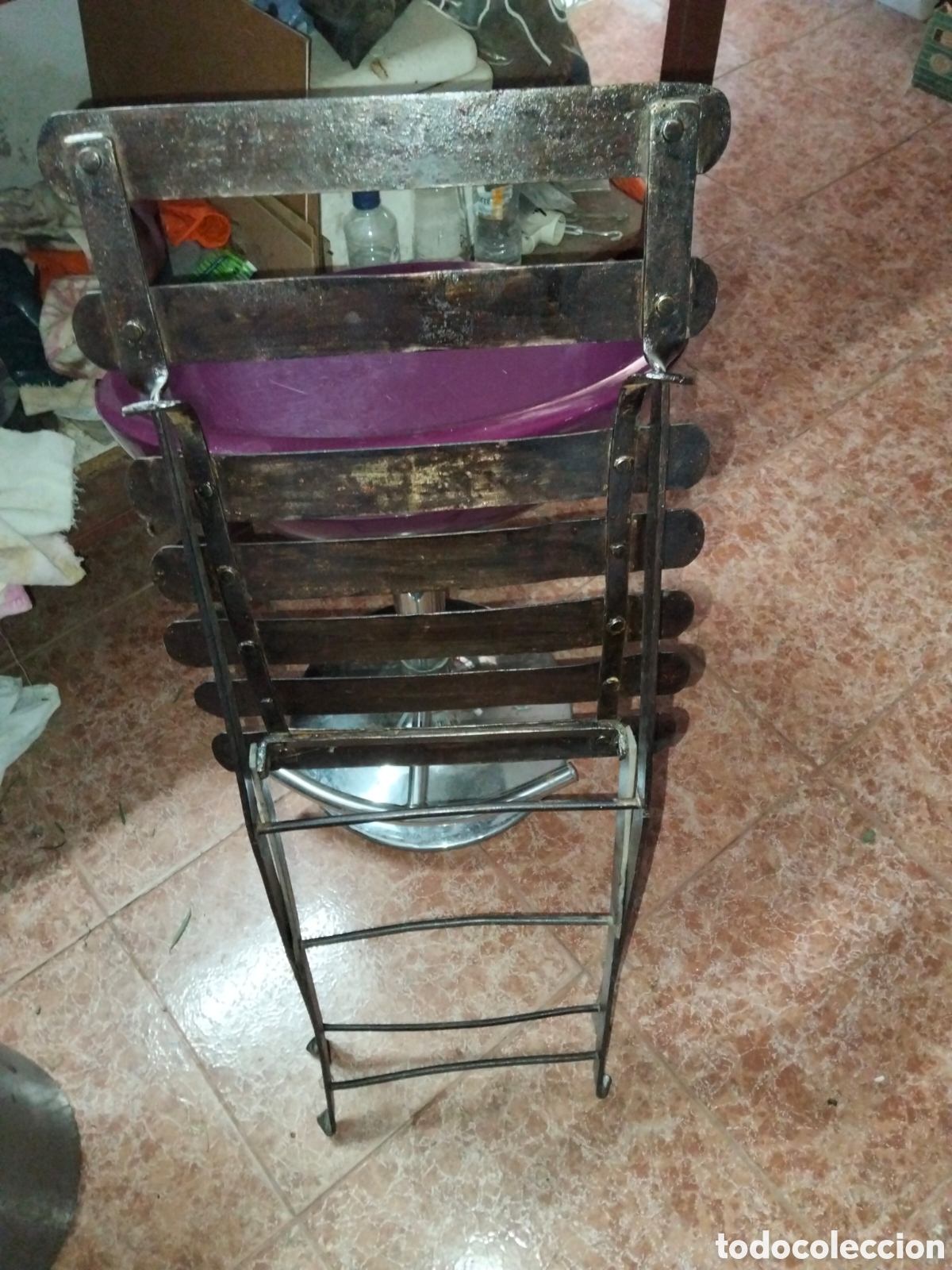 Antig&uuml;edades: SILLA ANTIGUA DE HIERRO - Foto 6