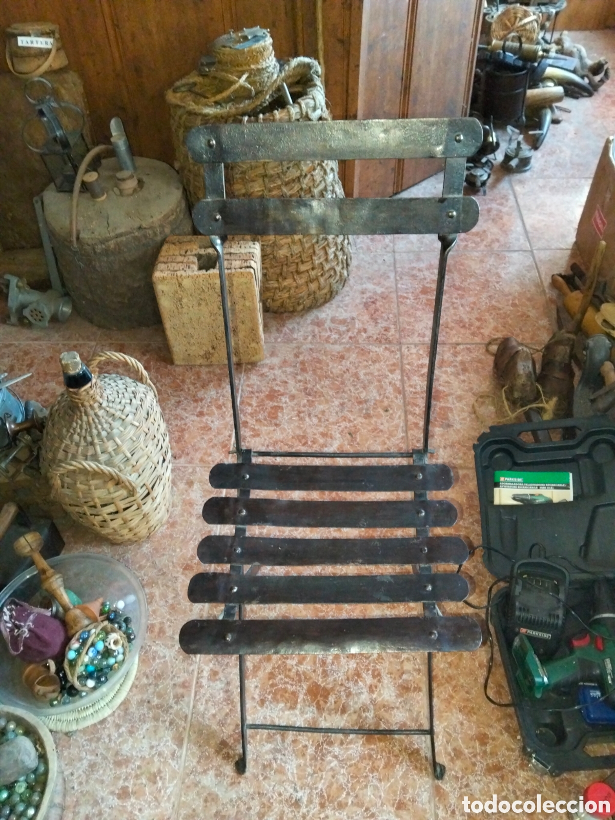Antig&uuml;edades: SILLA ANTIGUA DE HIERRO - Foto 8