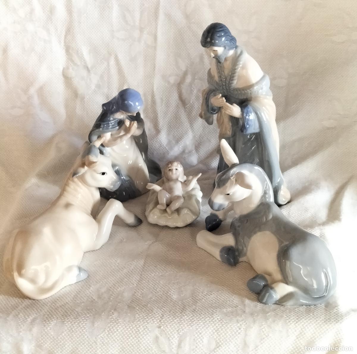 Antig&uuml;edades: NACIMIENTO CL&Aacute;SICO DE PORCELANA (5 PIEZAS) - SAN JOS&Eacute; 20 CM.