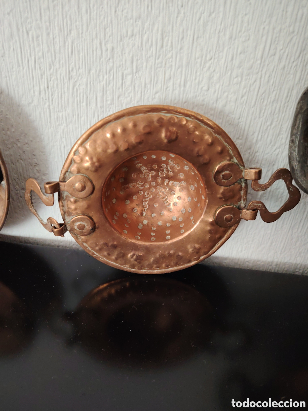 Antig&uuml;edades: 4 antiguos braseritos de cobre - Foto 3