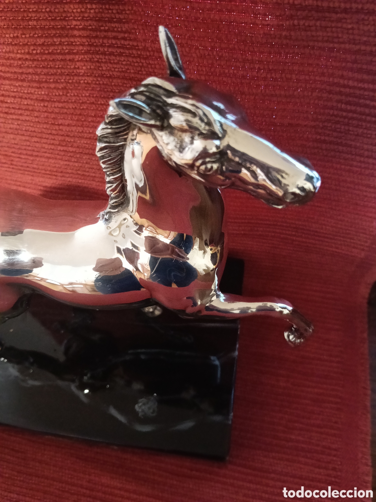 Antig&uuml;edades: Escultura caballo plateado - Foto 4