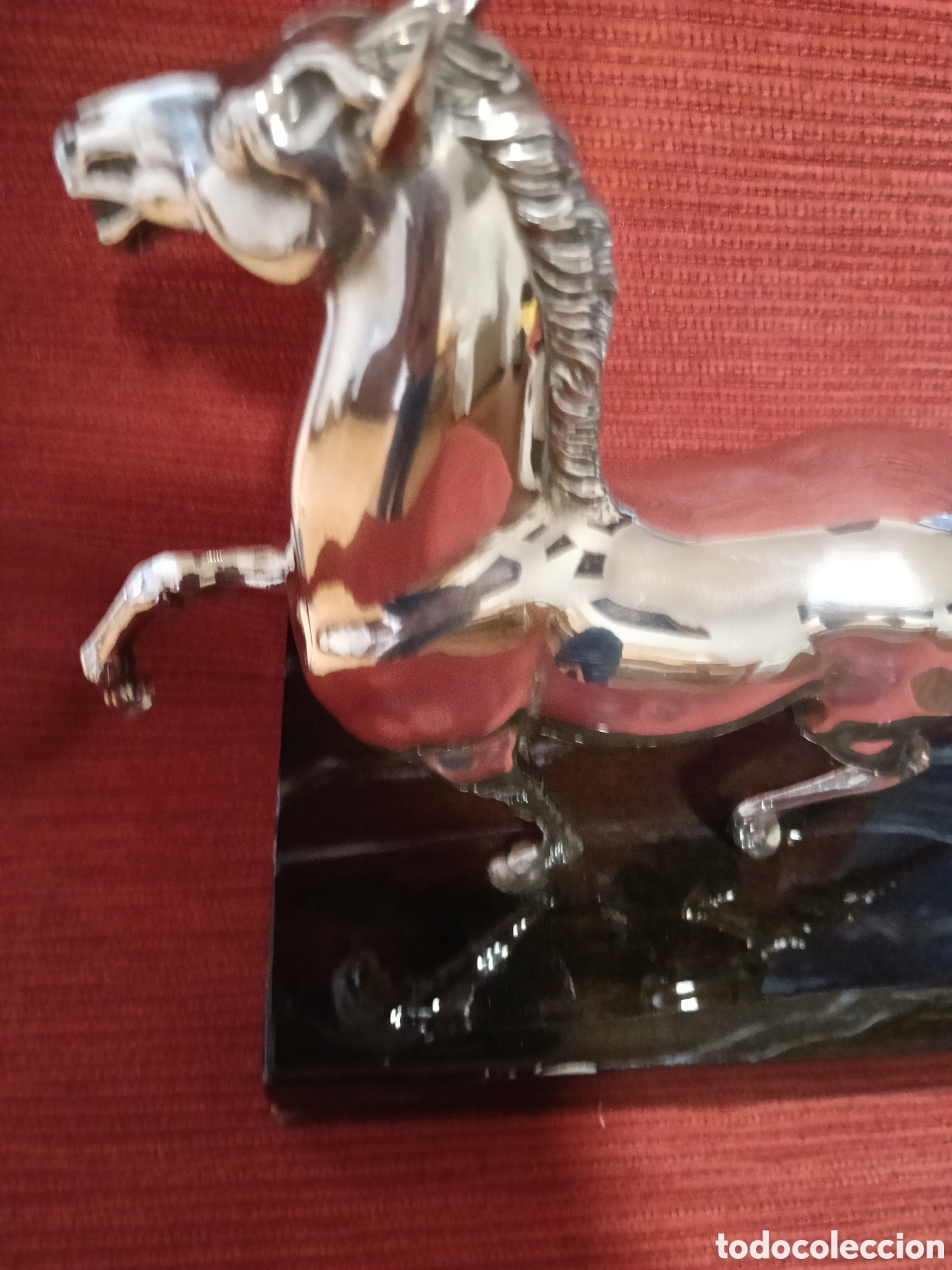 Antig&uuml;edades: Escultura caballo plateado - Foto 7