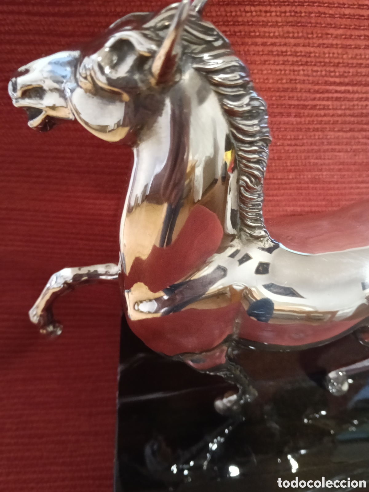 Antig&uuml;edades: Escultura caballo plateado - Foto 8