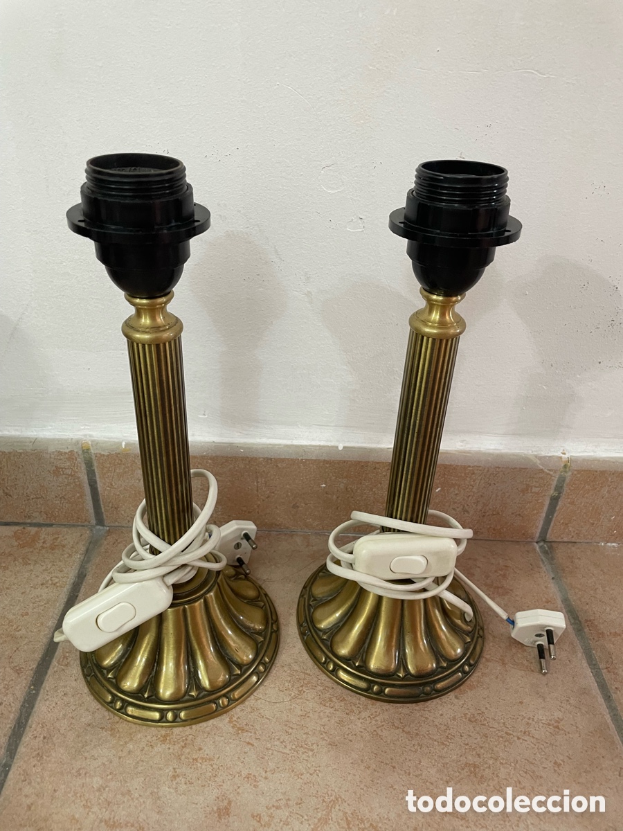 Antig&uuml;edades: Pareja de l&aacute;mparas de sobremesa vintage