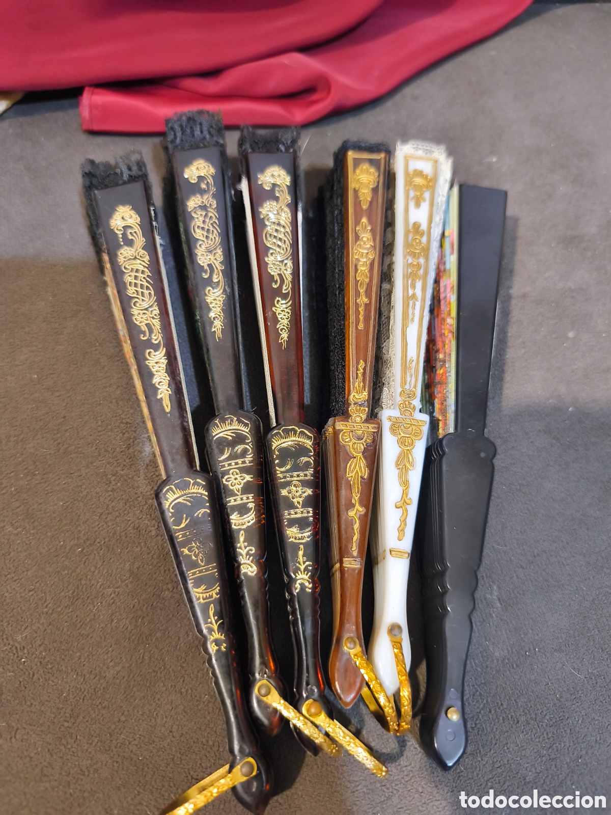 Antig&uuml;edades: 6 abanicos antiguos/vintage