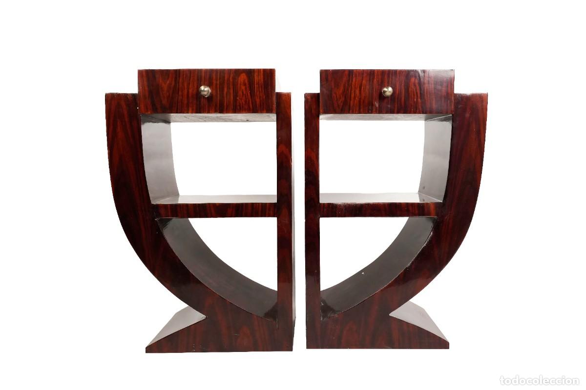 Antig&uuml;edades: Pareja de mesillas, estilo Mid Century