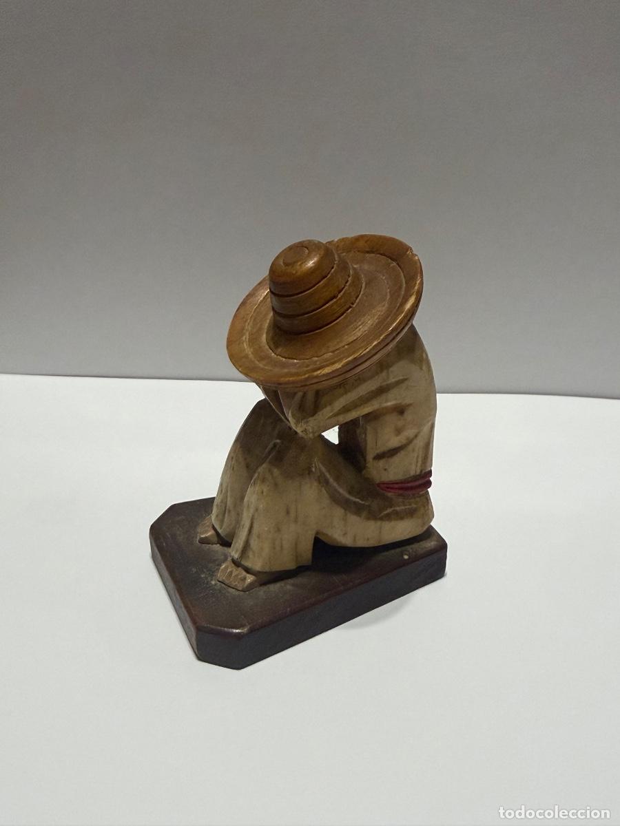 Antig&uuml;edades: Figura Madera Artesanal - Foto 2