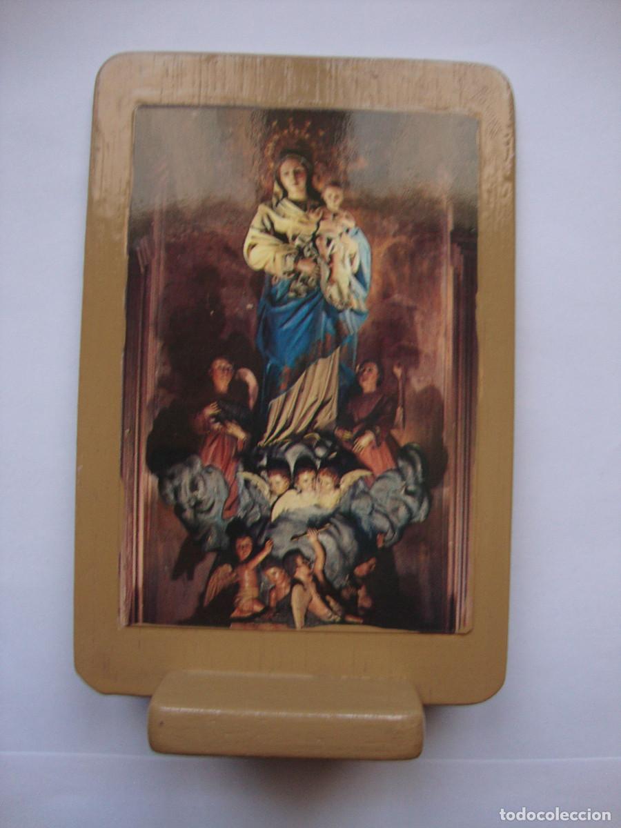 Antig&uuml;edades: MUY BONITO CUADRO DE LA VIRGEN DE SOBREMESA DIMENSIONES 12 X 8 cm
