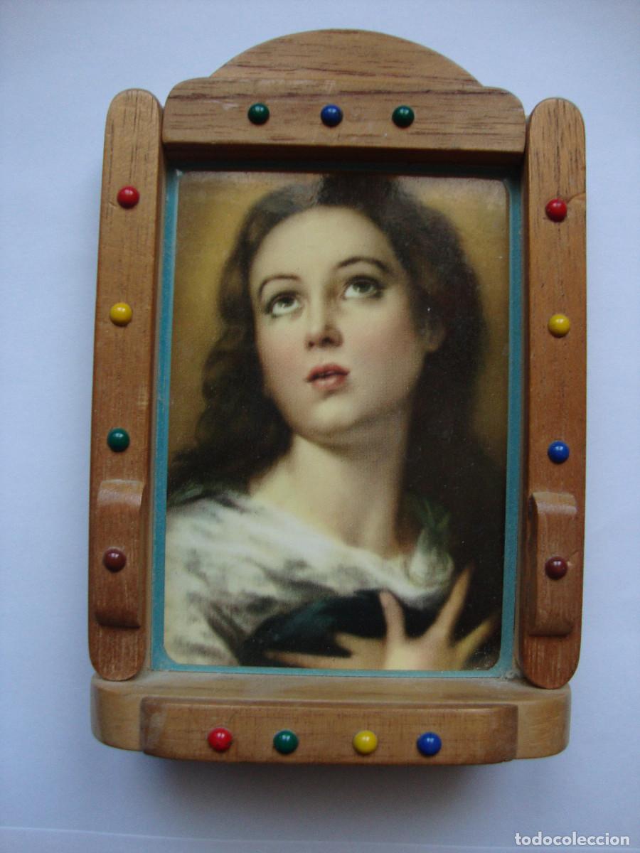 Antig&uuml;edades: MUY BONITO CUADRO DE LA VIRGEN DE SOBREMESA DIMENSIONES 13 X 9 cm