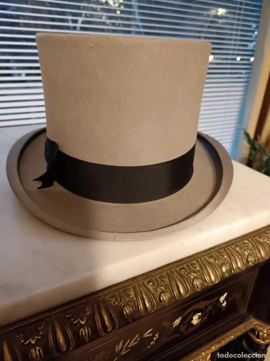 Antig&uuml;edades: Magn&iacute;fico sombrero de copa aut&eacute;ntico