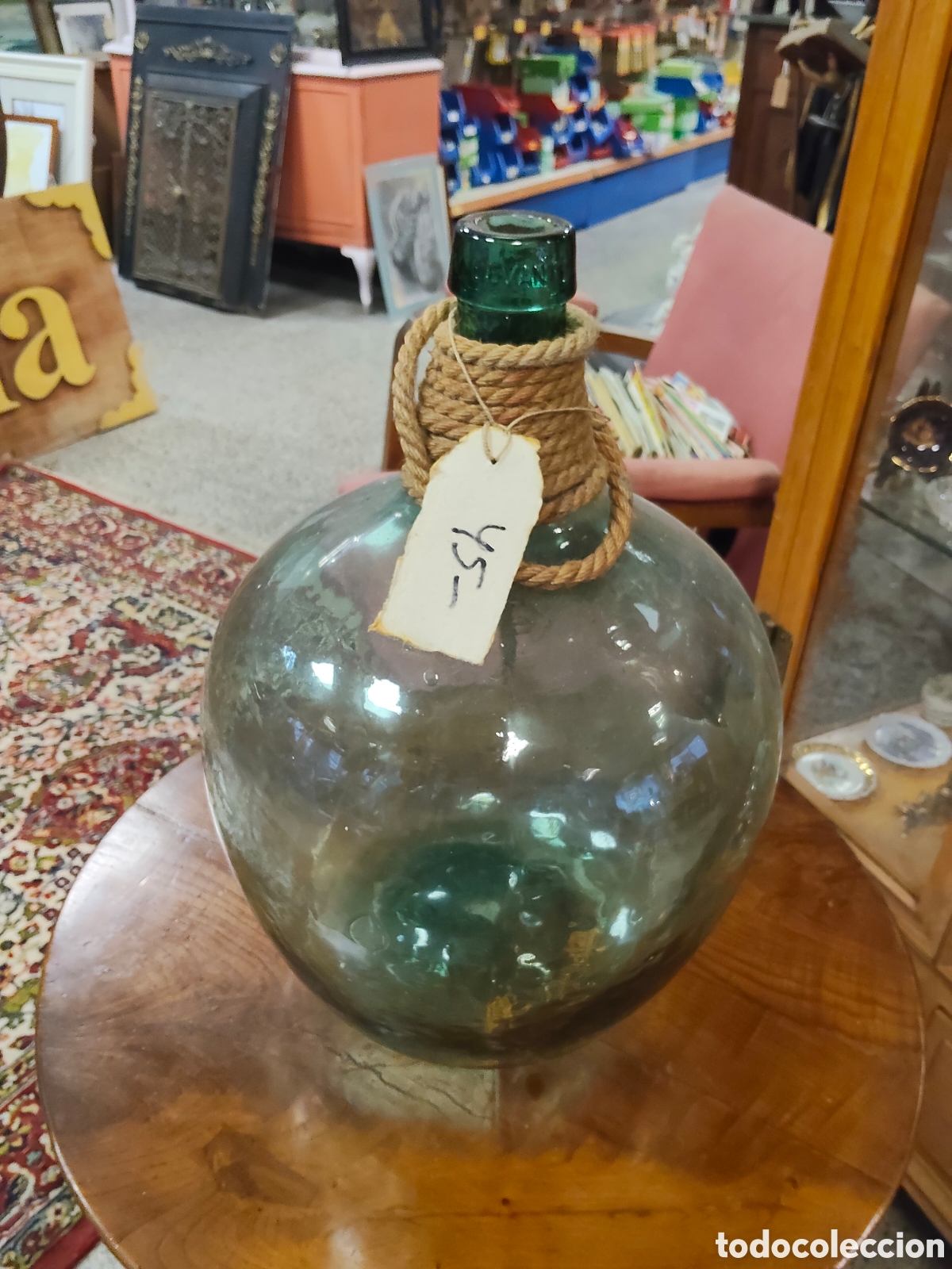 Antig&uuml;edades: Magn&iacute;fica damajuana verde - Foto 1
