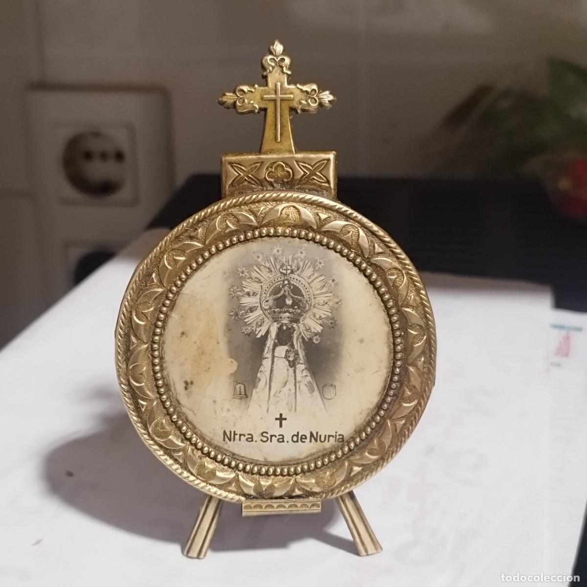 Antig&uuml;edades: BONITO ALTAR DOMESTICO DE VIAJE O MESILLA EN MINIATURA DEDICADO A LA VIRGEN DE NURIA