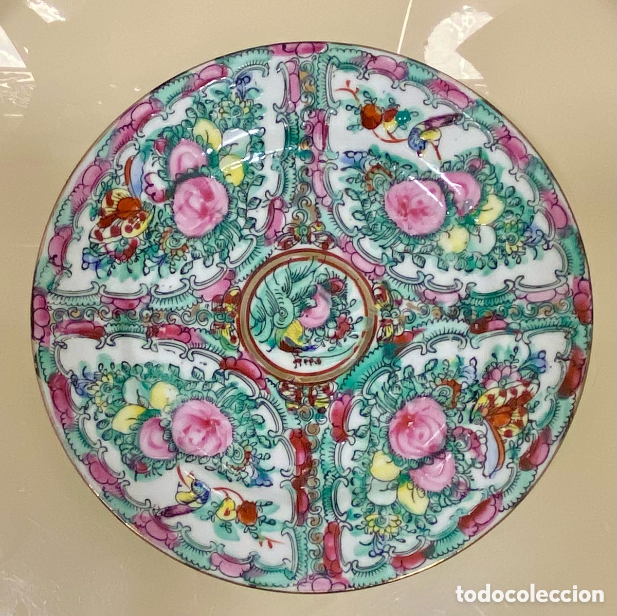 Antig&uuml;edades: Plato 20 cm sell&oacute; Macao vintage a&ntilde;os 70