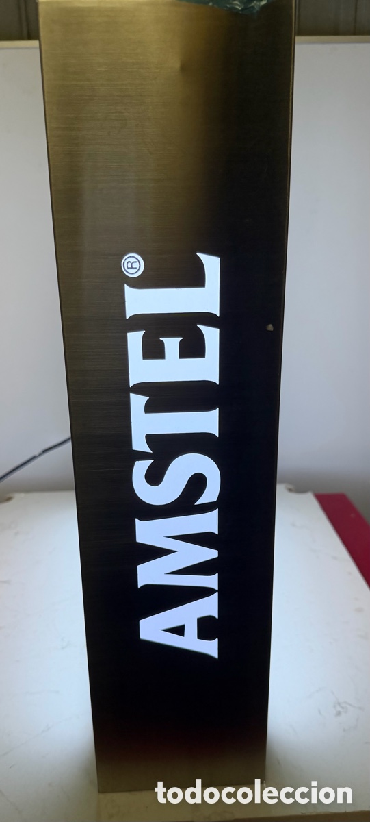Antig&uuml;edades: R&oacute;tulo Luminoso Amstel 50x50 cm - Foto 3