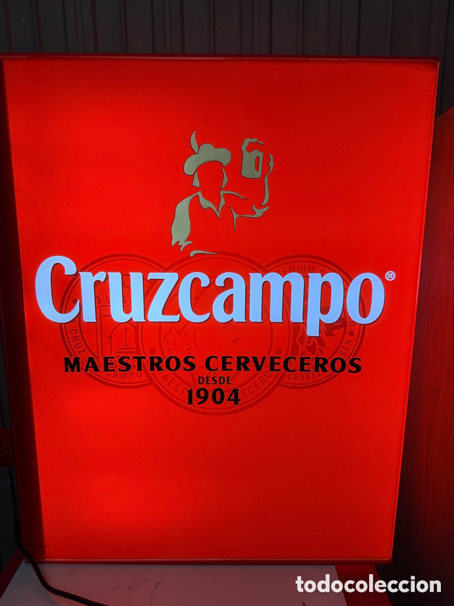 Antig&uuml;edades: R&oacute;tulo Luminoso LED Cruzcampo - Foto 2