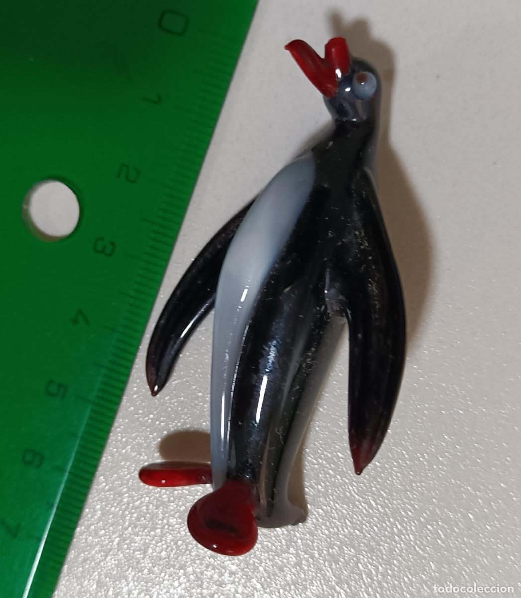 Antig&uuml;edades: ping&uuml;ino de cristal soplado a mano figura decorativa animal