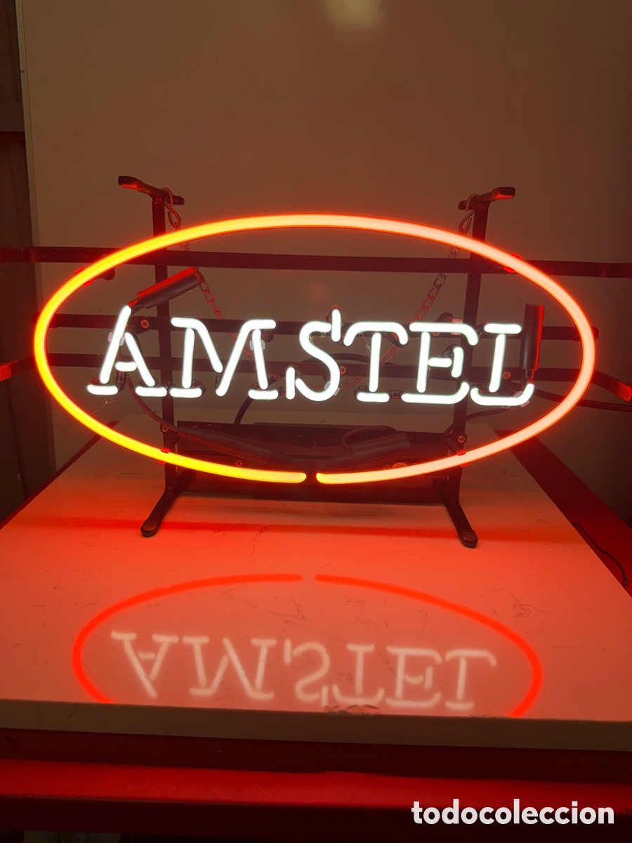 Antig&uuml;edades: R&oacute;tulo Luminoso Ne&oacute;n Amstel - Foto 1
