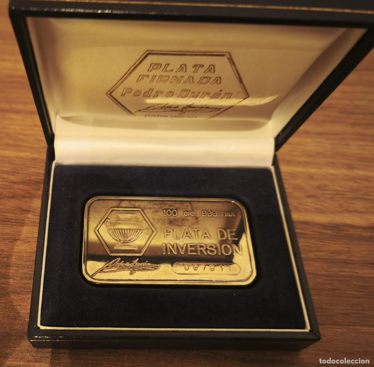 Antig&uuml;edades: Lingote Plata Pedro dur&aacute;n