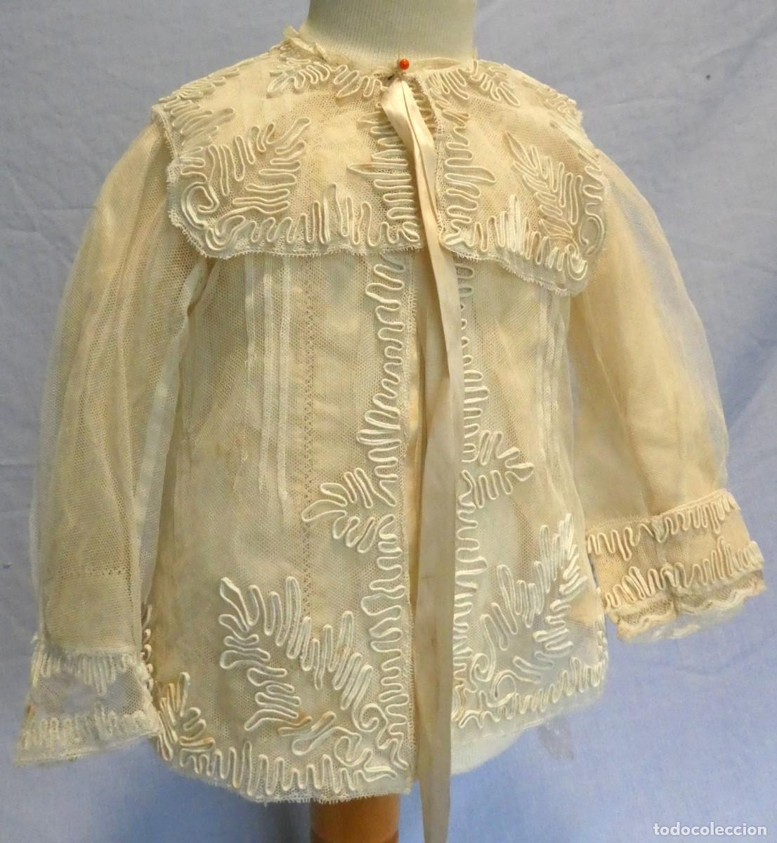Antig&uuml;edades: ANTIGUO ABRIGO DE ENCAJE PARA BEB&Eacute; O MU&Ntilde;ECA S.XIX