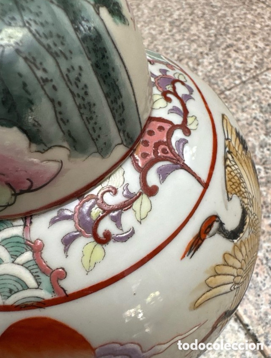 Antig&uuml;edades: Jarr&oacute;n Tibor Chino de Porcelana Vintage