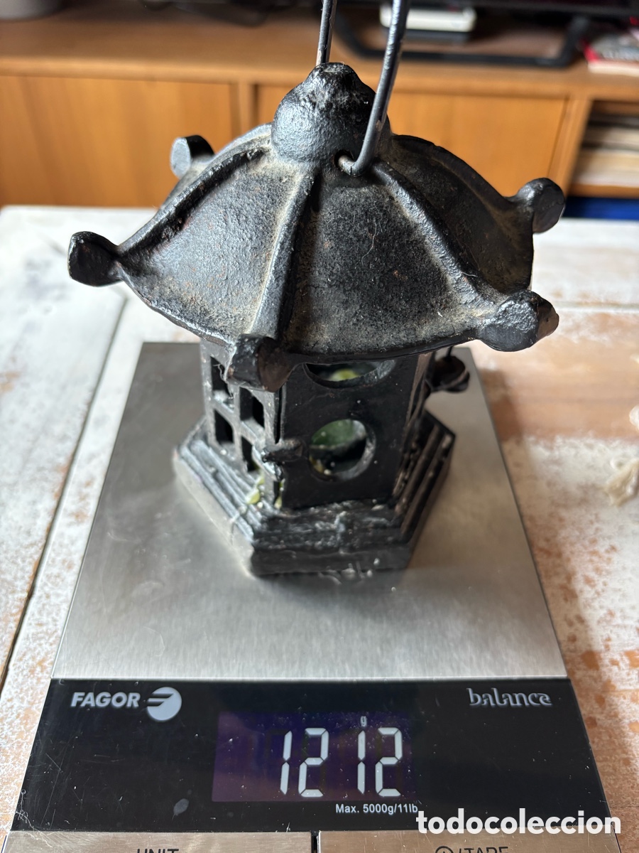 Antig&uuml;edades: Farol Japon&eacute;s Antiguo Pagoda - Hierro Fundido (1,2 Kg)