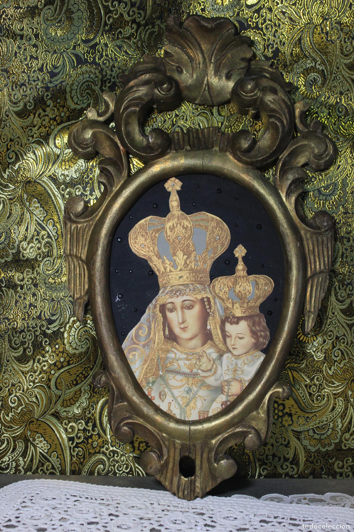 Antig&uuml;edades: Icono Virgen de las Vi&ntilde;as, Antiguo Altar Relicario, Icono de Madera, Relicario Antiguo, Relicario