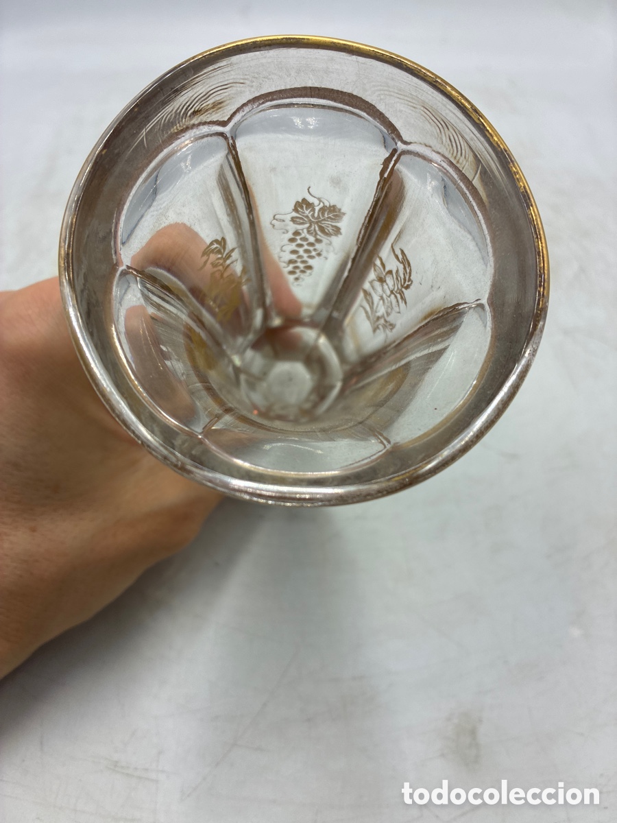 Antig&uuml;edades: Copa o Jarr&oacute;n de Cristal decorado. - Foto 3