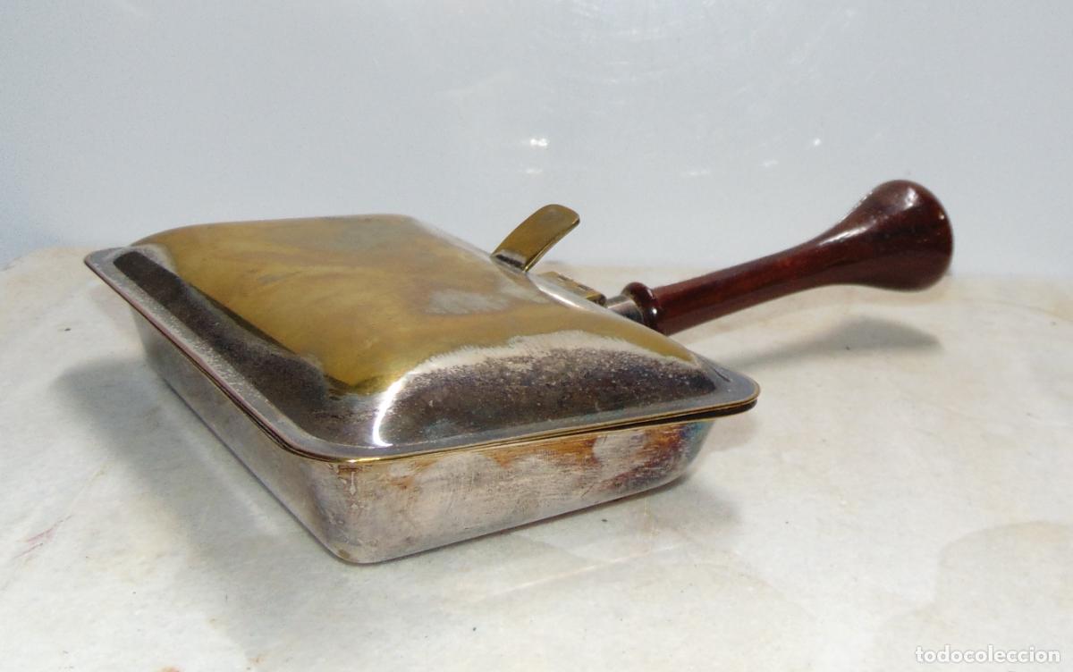 Antig&uuml;edades: RECOGE MIGAS O MAYORDOMO SILENCIOSO CON BA&Ntilde;O DE PLATA PARCIALMENTE PERDIDO, S. XIX Y XX