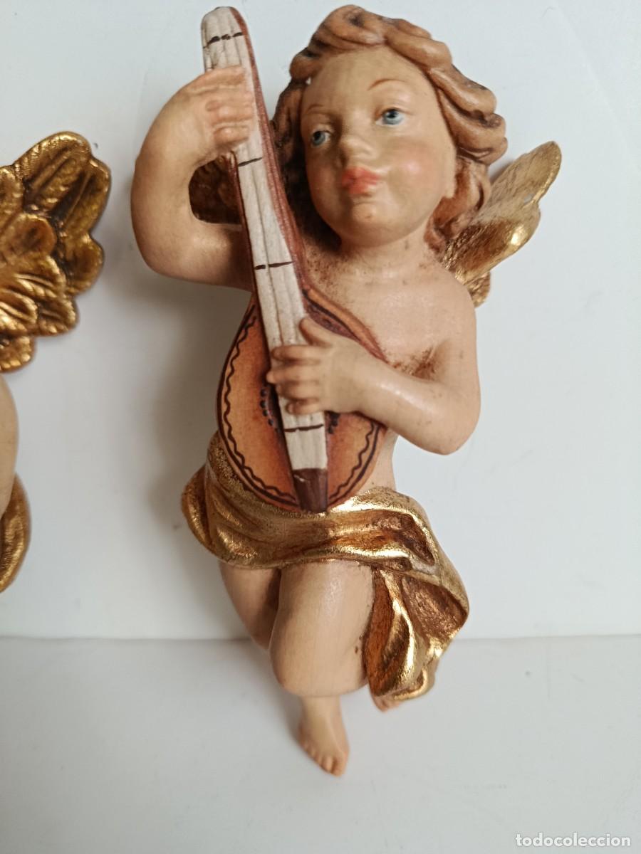 Antig&uuml;edades: DOS FIGURAS DE ANGELES QUERUBINES ANTIGUOS - Foto 3