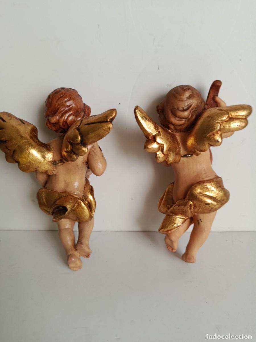 Antig&uuml;edades: DOS FIGURAS DE ANGELES QUERUBINES ANTIGUOS - Foto 4