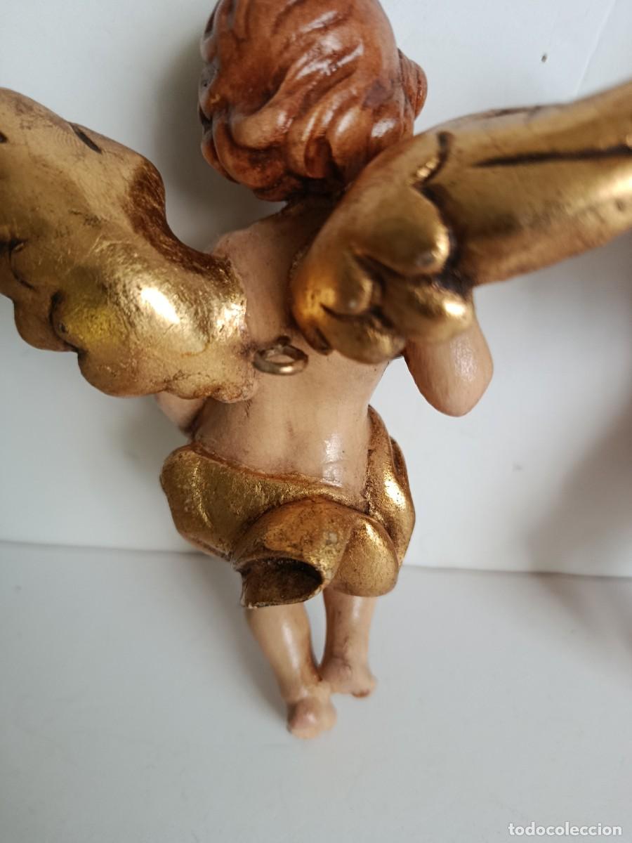 Antig&uuml;edades: DOS FIGURAS DE ANGELES QUERUBINES ANTIGUOS - Foto 5