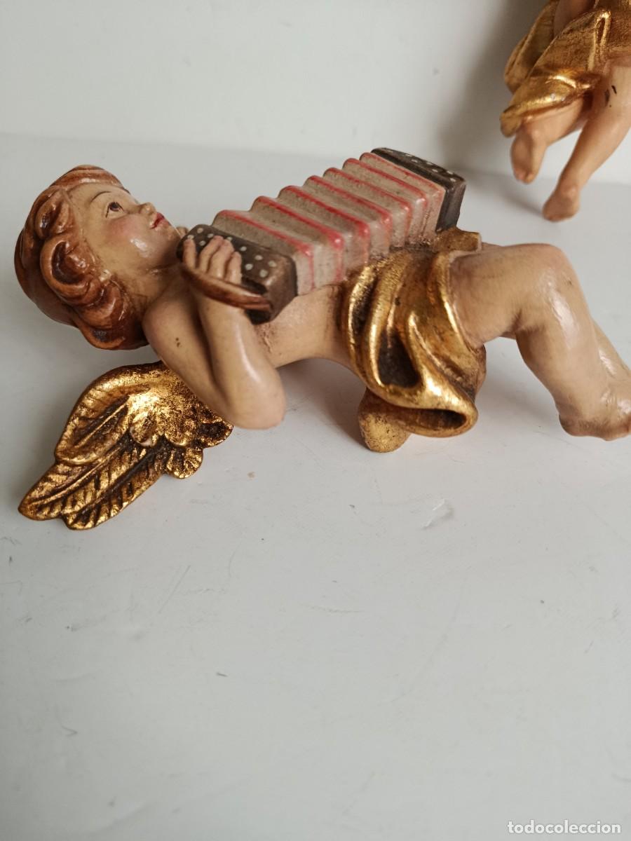 Antig&uuml;edades: DOS FIGURAS DE ANGELES QUERUBINES ANTIGUOS - Foto 7