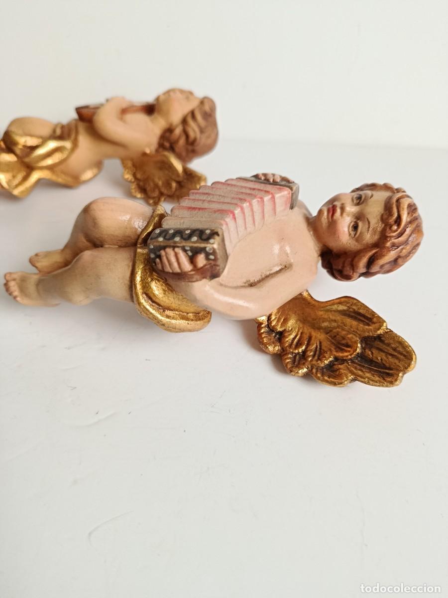 Antig&uuml;edades: DOS FIGURAS DE ANGELES QUERUBINES ANTIGUOS - Foto 10