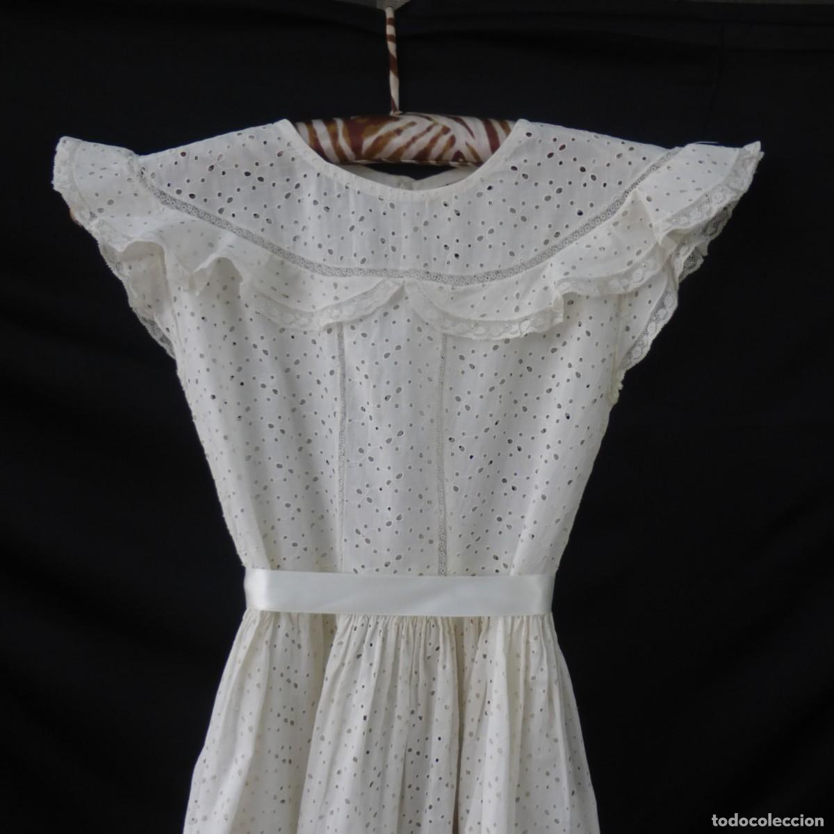 Antig&uuml;edades: ANTIGUO VINTAGE VESTIDO DE VERANO NI&Ntilde;A ALGODON ENCAJE S. XX SUMMER DRESS FOR GIRL