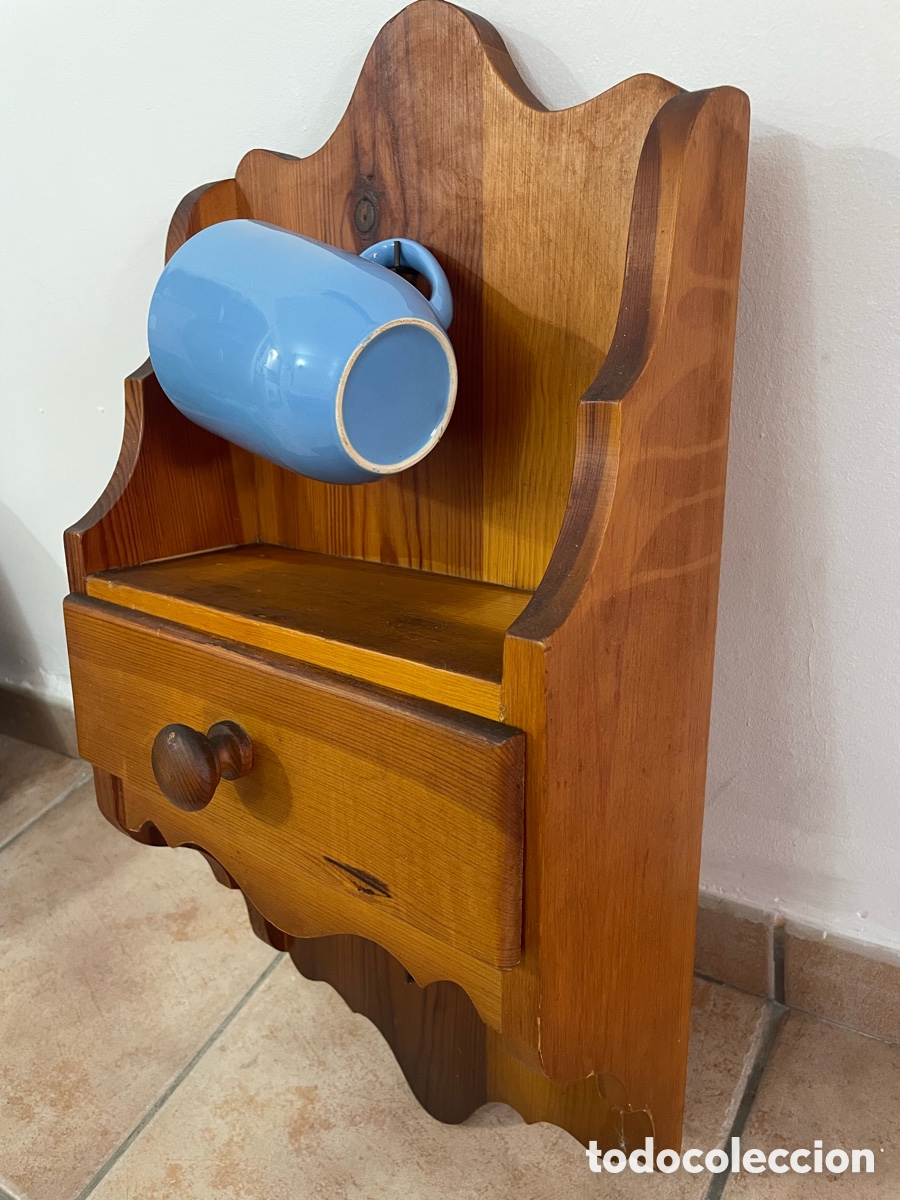 Antig&uuml;edades: Mueble de pared r&uacute;stico de madera - Foto 2