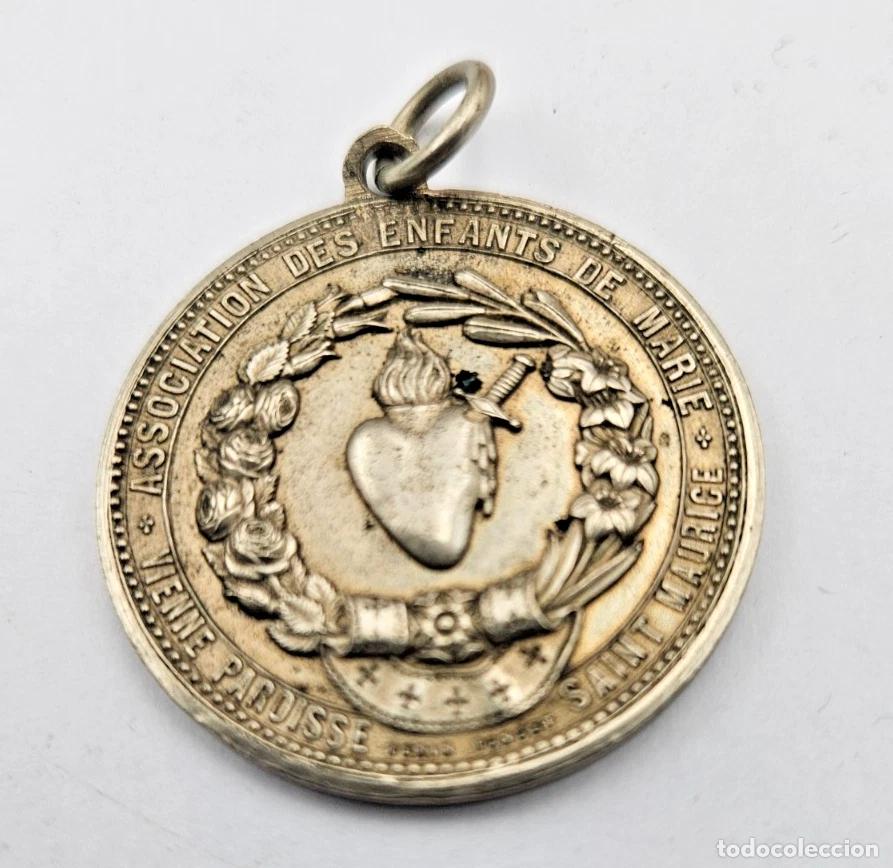 Antig&uuml;edades: ANCIENNE MEDAILLE MARIE COEUR DE JESUS POUR LA PAROISSE SAINT MAURICE A VIENNE GRAVEUR PENIN
