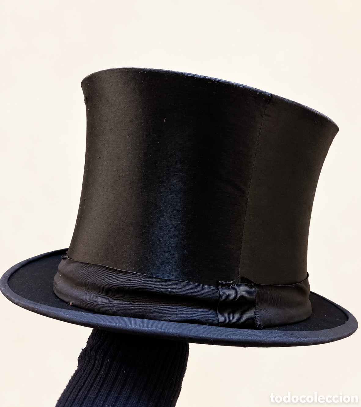 Antig&uuml;edades: RAR&Iacute;SIMA CHISTERA ANTIGUA PLEGABLE DE &Oacute;PERA TALLA 61 CM XXL SOMBRERO DE COPA