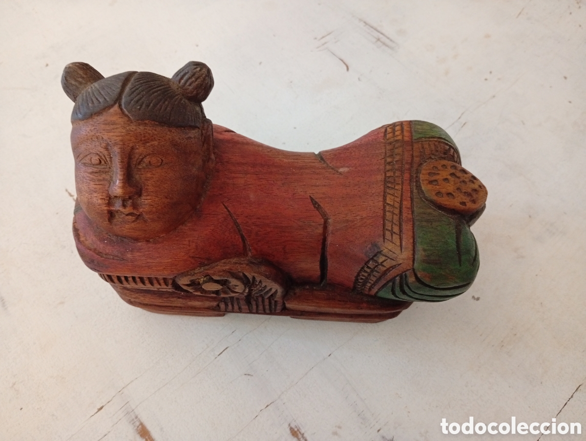 Antig&uuml;edades: Talla del Nepal comprado en 1951 - Foto 1